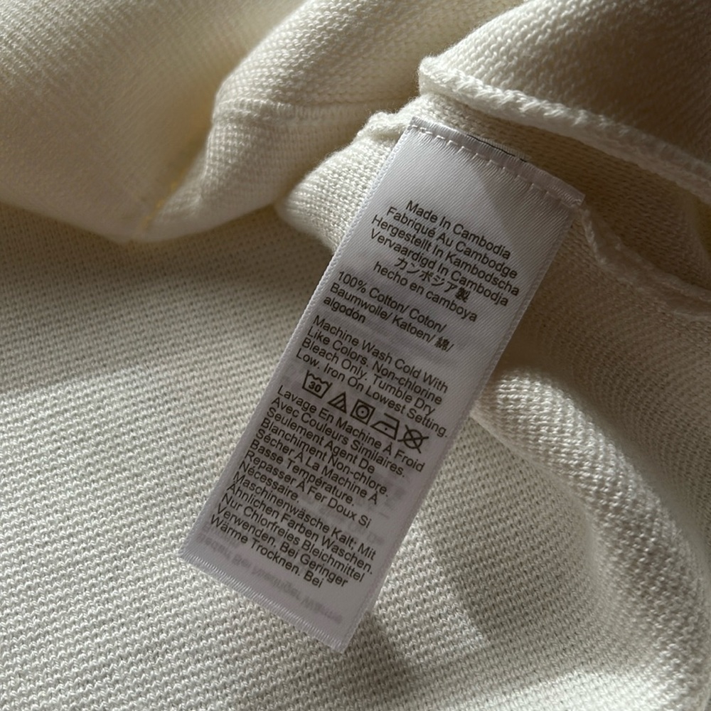 J. Crew 100% Cotton Schoolboy Sweater Blazer Ivory (Off-White) Petite XSP NWT - Picture 9 of 10